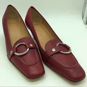 Coach women’s red sexy kitten heels size 8.5
